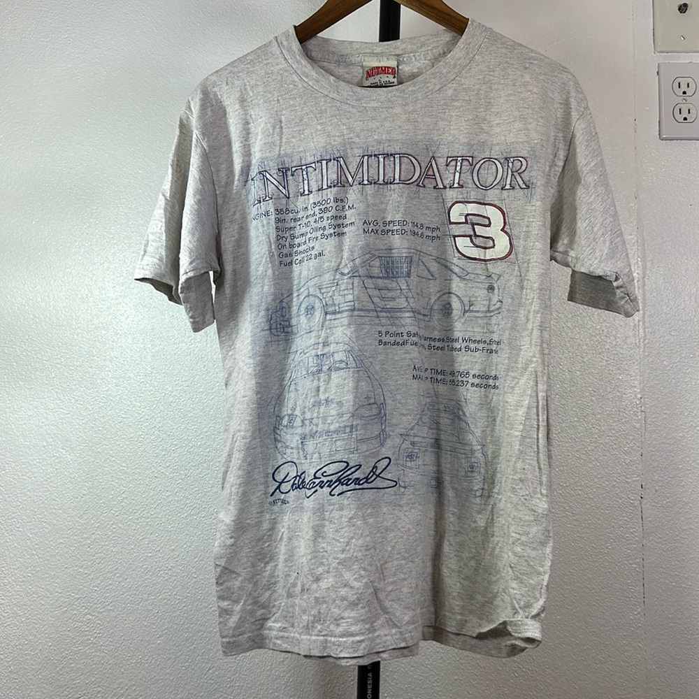 Vtg 90s Nutmeg Mills NASCAR Racing Dale Earnhardt Intimidator T-Shirt size L
